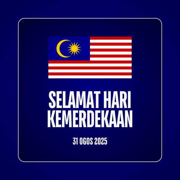 Instagram Post Selamat Hari Kemerdekaan Moden Biru